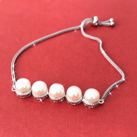 REAL Freshwater pearls adjustable bracelet - Picture 3 of 9